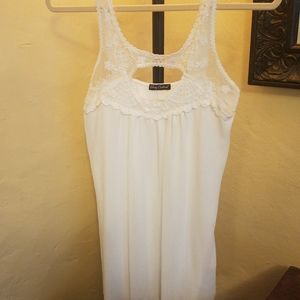 Flowy white lace top